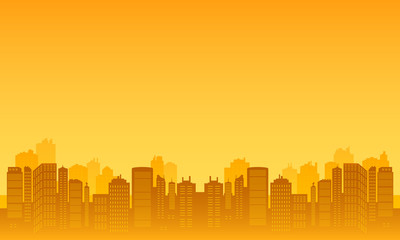 Fototapeta premium Panorama of a city in the afternoon.