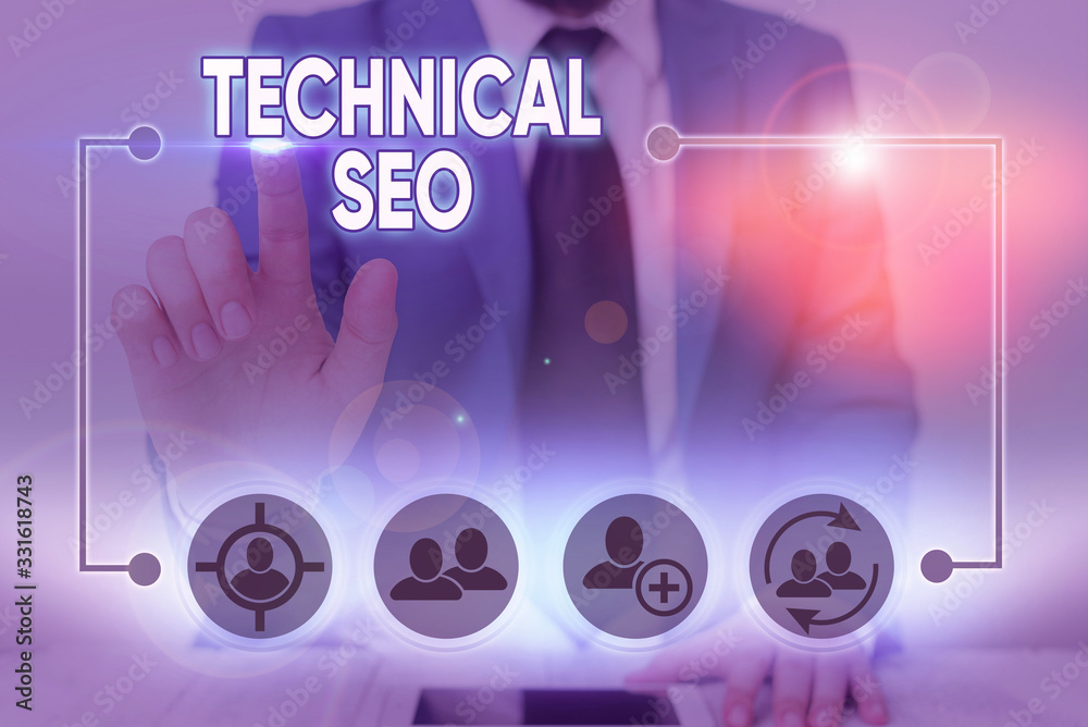 Poster handwriting text writing technical seo. conceptual photo optimization of website that doesn t involv