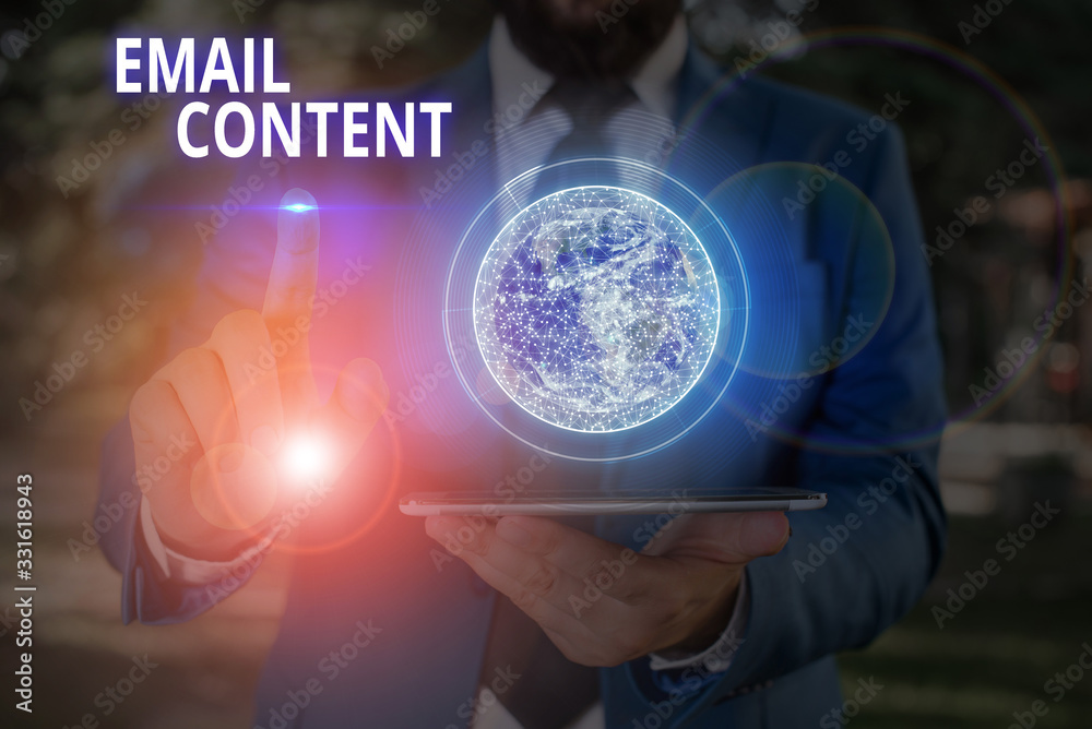 Poster writing note showing email content. business concept for it is the essence of a communicated message