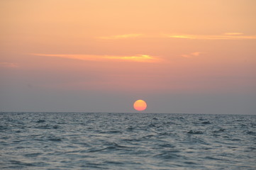 sunset sul mare - italia Tramonto