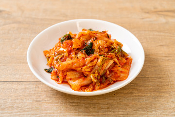 Kimchi cabbage on plate