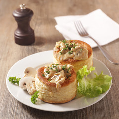french puff pastry filling with chicken, cream and mushroom- vol au vent