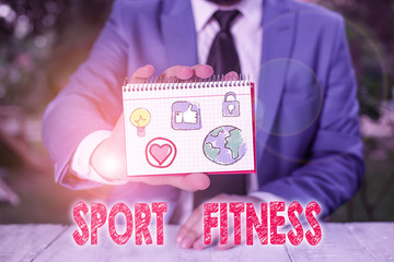 Word writing text Sport Fitness. Business photo showcasing Conditioning athletes for the unique...