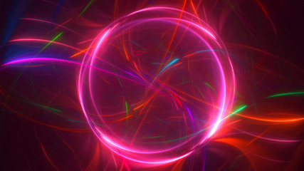 3D rendering abstract circle light background