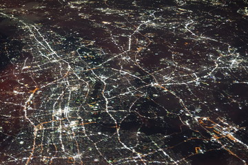 夜空からの広島の街