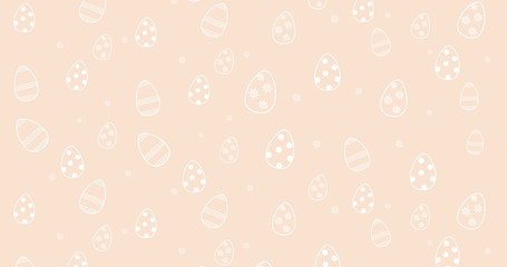 Background of Easter Eggs on a pink background