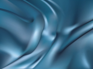 Smooth elegant blue silk can use as background