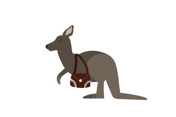 Kangaroo with bag.