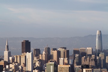 Obraz premium Beautiful aerial view of San Francisco cityscape at daytime, California, USA