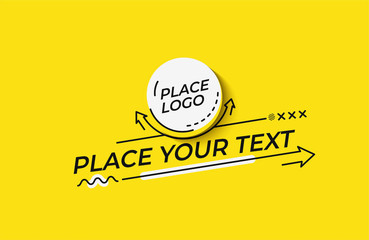 Flat linear promotion geometric shapes banner, scroll,  sticker, badge, price tag, poster.