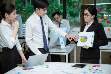 Business project team working together at office