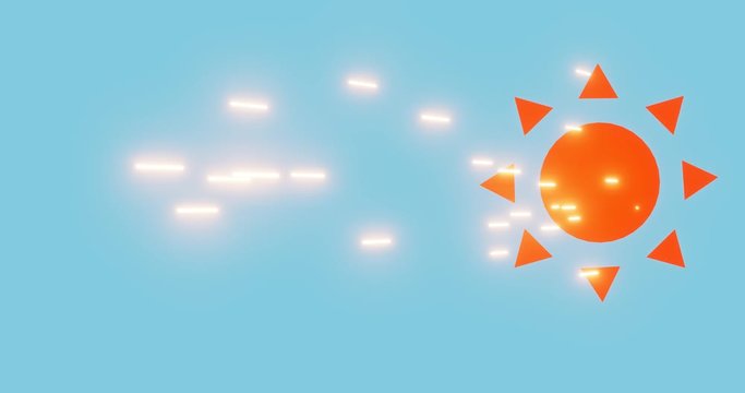 太陽から放出する紫外線のビーム