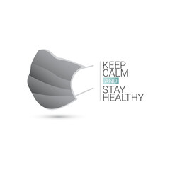 Keep Calm and Stay Healthy Vector Template Design Illustration