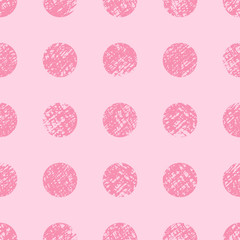 Seamless pattern, shaded circles, geometric pattern, pink color. Wallpaper, background. Minimalistic design. Vector.