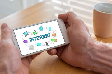 Internet concept on a smartphone