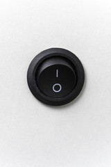 on off switch button on white background