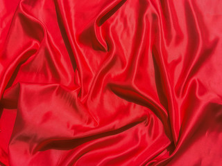 Texture of red Wrinkles fabric for background. Valentines Day or Christmas Day wallpaper design