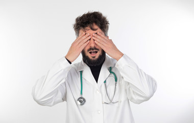 Doctor wearing a lab coat