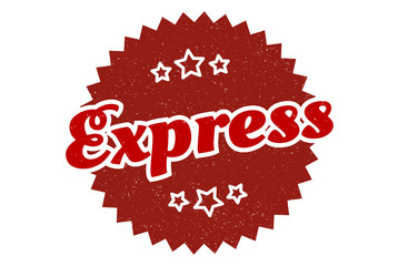 express sign. express round vintage retro label. express