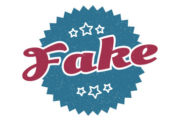 fake sign. fake round vintage retro label. fake