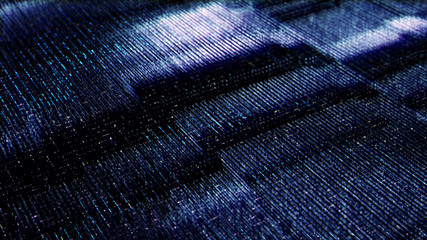 Futuristic digital generated image abstract matrix particles de-focus grid in cyber space digital background environment