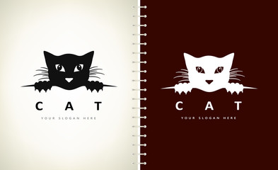 Cat logo vector animal design