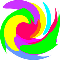 Fototapeta premium Rotating element. Abstract swirl, colorful paint spiral. Vector background 