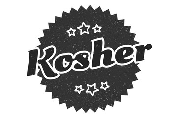 kosher sign. kosher round vintage retro label. kosher