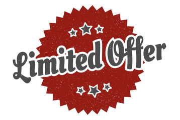 limited offer sign. limited offer round vintage retro label. limited offer