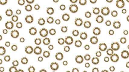 Abstract background with scattered small golden rings