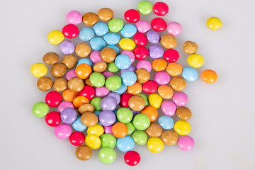 Fototapeta na wymiar Colorful candy candies sweets round chocolate