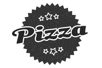 pizza sign. pizza round vintage retro label. pizza