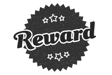 reward sign. reward round vintage retro label. reward