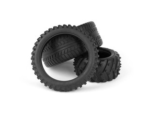 Toy Car Tire Isolated on a White