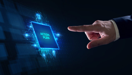 Business, Technology, Internet and network concept. Concept meaning proposed strategy or course of...