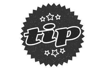 tip sign. tip round vintage retro label. tip