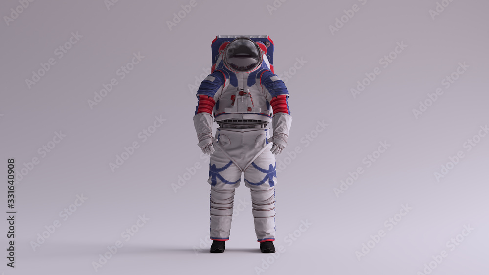 Wall mural spacesuit spacewalk exploration mobility unit next generation spacesuit with light grey background w