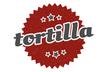 tortilla sign. tortilla round vintage retro label. tortilla