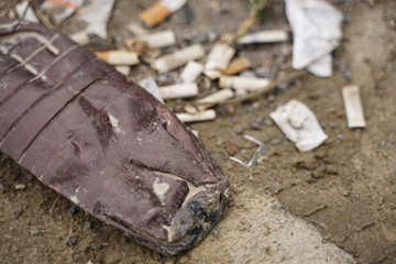 garbage is everywhere. environmental pollution. problem of worldwide.