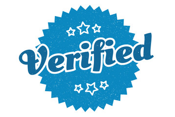 verified sign. verified round vintage retro label. verified