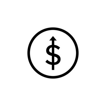 dollar price symbol rose logo icon vector
