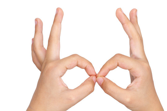 fingers in a mask isoleted