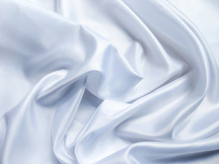 Obraz premium Smooth white cloth texture background. template wallpaper for wedding or New Year with copy space for design