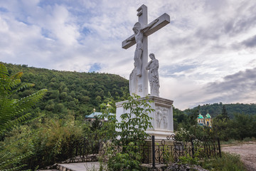 Large cross near Saharna Monastery in Saharna village in Moldova