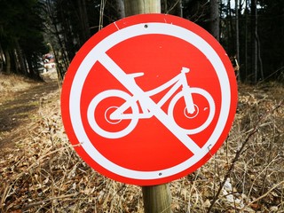 Radfahren Verboten Schild