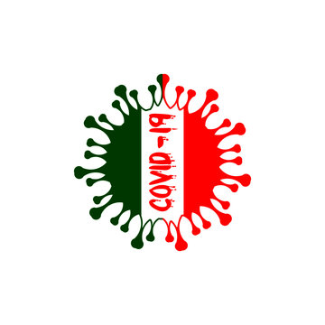 Coronavirus, Covid-19 with Italy flag