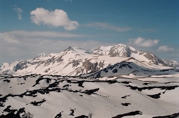 Beautiful snowy mountains of the Caucasus