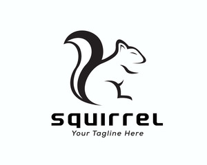 shadow Drawing art squirrel logo design inspiration