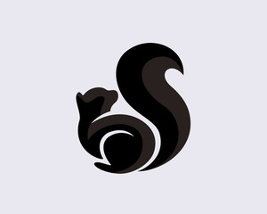 S initial letter type squirrel logo design inspiration © ShiipArts