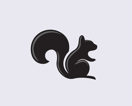 Black squirrel stand logo design inspiration